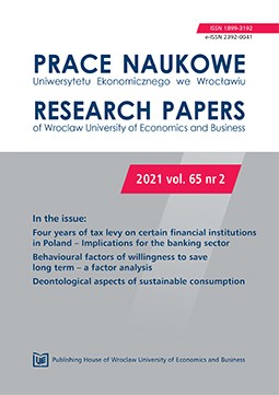 Prace Naukowe Uniwersytetu Ekonomicznego we Wrocławiu, 2021, vol. 65, nr 2