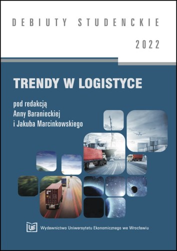 Turkusowo-biała okładka serii, pośrodku kafelki przedstawiające transport morski, drogowy i w przyszłości kosmiczny.