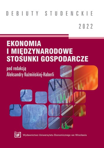 Biało-bordowa okładka serii na środku kafelki ukazujące zarysy kontynentów i kolorowe wykresy liniowe.