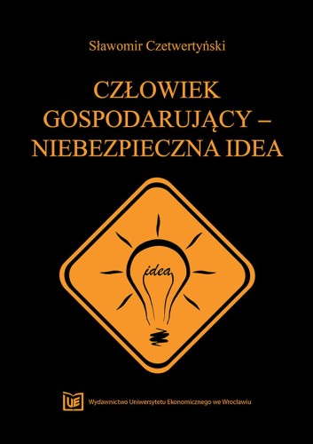 Okładka  ma czarne tło,  na środku pomarańczowy znak ostrzegawczy z żarówką i napisem „idea", na górze pomarańczowy tytuł, na dole logo wydawnictwa.