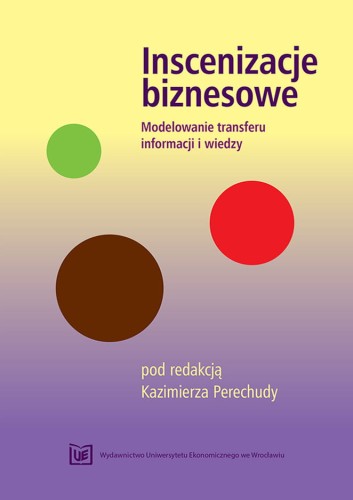 Zółto-fioletowa okładka, u góry tytuł, pośrodku trzy koła: małe zielone, średnie czerwone i duże brązowe. Na dole logo wydawnictwa.