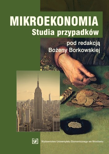 Zielona okładka, biały tytuł u góry na środku zdjęcie drapaczy chmur, obok rycina przedstawiająca dłoń liczącą monety na stole oraz sakiewkę z perłami.