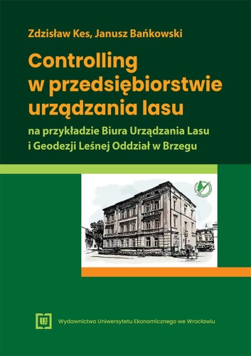 Okładka w odcieniach zieleni, u góry pomarańczowy tytuł, poniżej  grafika przedstawiająca kamienicę.