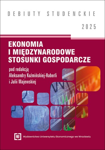 Okładka serii w kolorze bordowo-białym, na środku grafika z motywami wykresów i danych finansowych.
