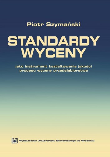 Piotr Szymański, Standardy wyceny, okładka