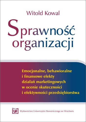 Witold Kowal, Sprawność organizacji, okładka
