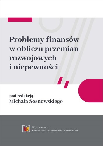 Michał Sosnowski, Problemy finansów w obliczu przemian rozwojowych, okładka
