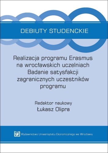 Łukasz Olipra, Realizacja programu Erasmus, okładka