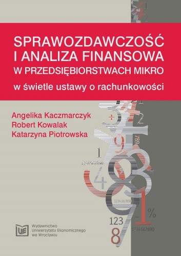 Kaczmarczyk Kowalak Piotrowska, Sprawozdawczość i analiza finansowa, okładka