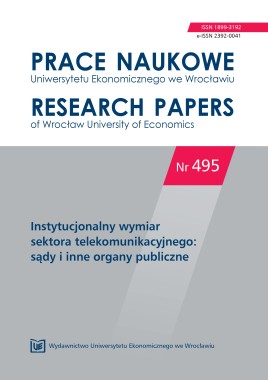 PN 495 Instytucjonalny wymiar sektora telekomunikacyjnego. Sądy i inne organy publiczne