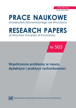 PN 503 Współczesne problemy w nauce dydaktyce i praktyce rachunkowości