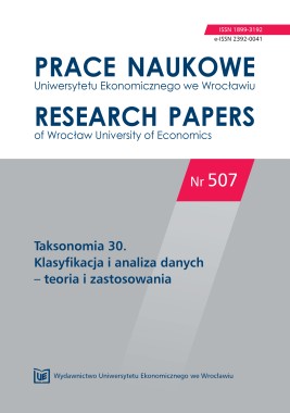 PN 507 Taksonomia 30 Klasyfikacja i analiza danych - teoria i zastosowania
