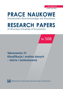 PN 508 Taksonomia 31 Klasyfikacja i analiza danych - teoria i zastosowania
