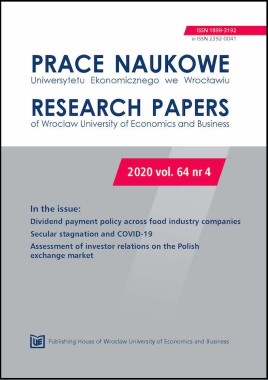 Prace Naukowe Uniwersytetu Ekonomicznego we Wrocławiu, 2020, vol. 64, nr 4