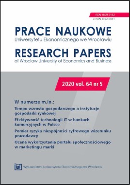 Prace Naukowe Uniwersytetu Ekonomicznego we Wrocławiu, 2020, vol. 64, nr 5