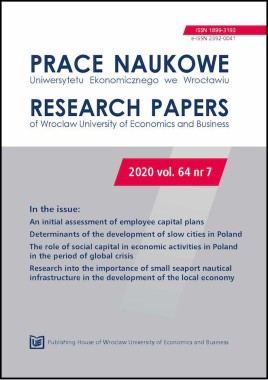 Prace Naukowe Uniwersytetu Ekonomicznego we Wrocławiu, 2020, vol. 64, nr 7