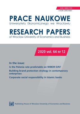Prace Naukowe Uniwersytetu Ekonomicznego we Wrocławiu, 2020, vol. 64, nr 12