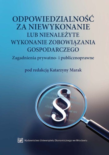 Odpowiedzialność za niewykonanie lub nienależyte, okładka